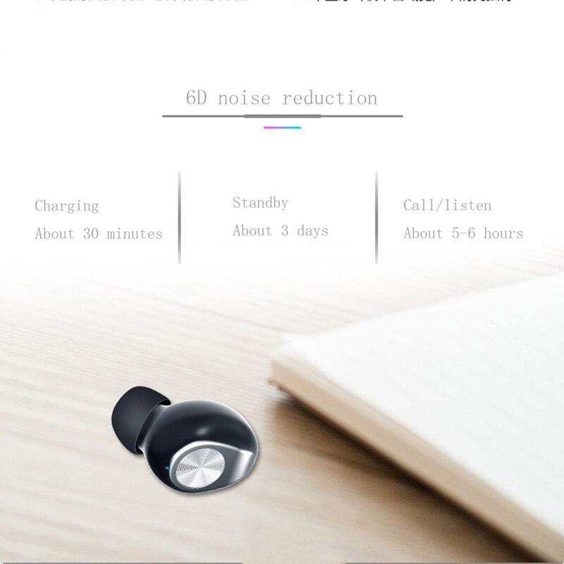 Wireless Bluetooth Earphone In-Ear Lanyard Sports Mini Binaural LED Display Earphone for Ios Andriod