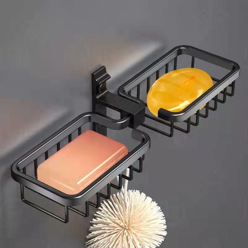 Soap Box Drain Shelf Bathroom Shelf Toilet Creative Free Punch Rack Household Wall-mounted Household Rack Organizer Strong Suction Soap Dish