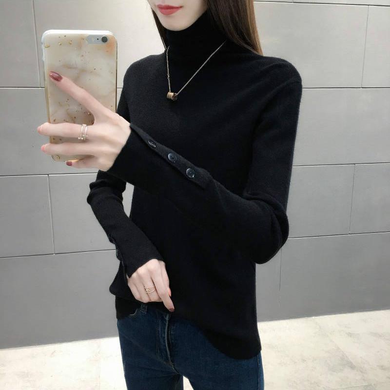 Pofulove Winter Thick Turtleneck Sweater Women Autumn Large Size Sweaters Women's Bottoming Shirt