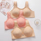 Sexy Front Button Bra Large Size Thin Comfortable Breathable No Rims Women's Underwear Gathered Adjustable Bra