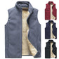Autumn and Winter Plus Velvet Vest Men's Solid Color Waistcoat Jacket Men's Plus Size Lamb Velvet Vest