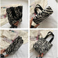 Spring and Summer All-match Leopard Zebra Student Outing Canvas Bag Tote Bag Mobile Phone Cloth Bag Handbag Female