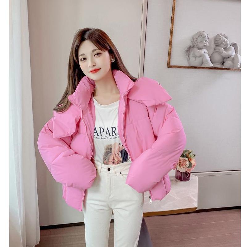 Chic Hooded Cotton Padded Women Parkas  Winter Warm Loose Solid Thicken Female Coats Ladies Zippers Outwear