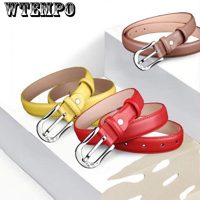 Fashion Adult Paint Leather Belts For Women Dress High Quality Female Belt Thin Skinny Waist