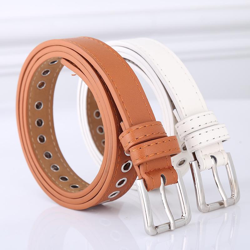 Belts belts for women multicolor thin skinny faux leather waistband casual belt