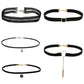 6/8PCS Lace Neckband Collar Necklace Short Necklace Black Rope Clavicle Chain Choker Neck Jewelry Mom Daughter Gifts Necklace Pendant Necklaces