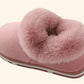 Cotton Slippers Female Bag with Thick Soft Bottom Non-slip Winter Home Warm Cotton Lace Heel Plush Shoes