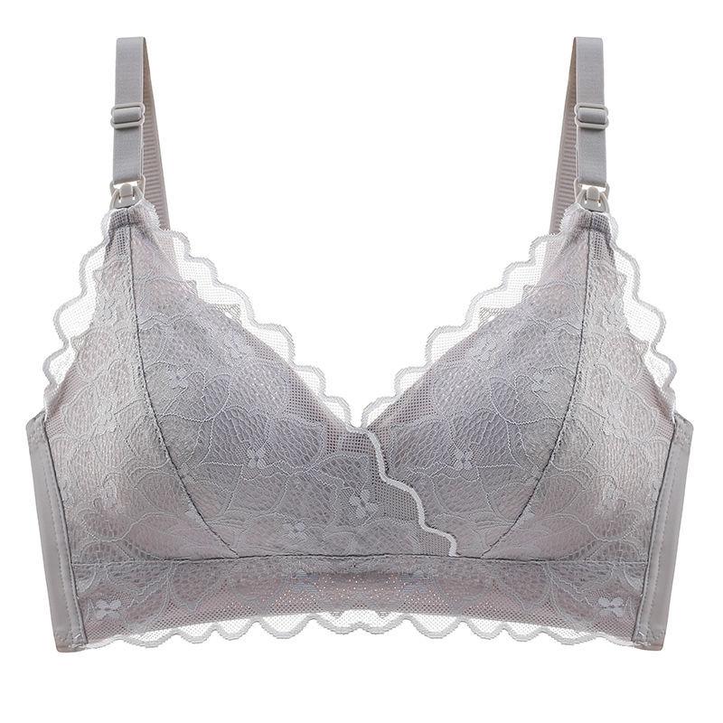 Fashionable Lace Thin Breathable Nursing Bra Postpartum Anti-sagging During Pregnancy, Soft and Comfortable Sleep Nursing Underwear