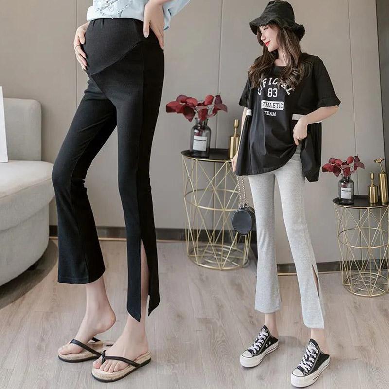 Pregnant Women's Pants Fashion Spring and Summer Thin Cropped Trousers Slimming Belly Lift Pants Pregnant Women's Leggings