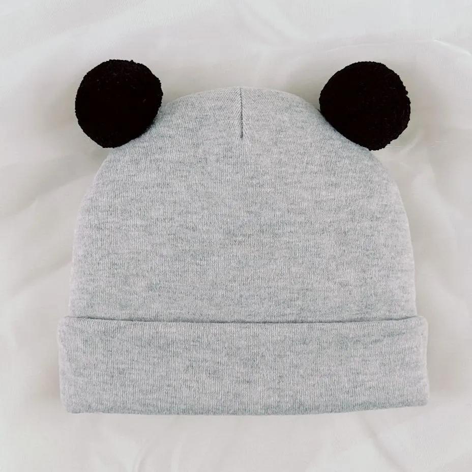 Cute Cotton Wool Ball Cap Baby Hat Spring Autumn Winter Newborn Baby Hat Soft Skin-friendly Berets Warm Solid Color Hat