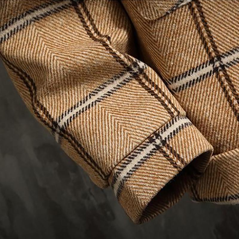 Cotton Thick Woolen Coat Men's Autumn and Winter Loose Korean Style Trendy Woolen Jackets