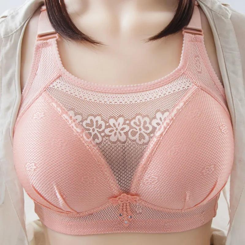 Gathered Bra Anti Sag Anti Light Adjustment Comfortable Underwear Women's Bra No Steel Ring Spring and Summer Women