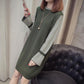 Women Fashion Solid Casual Knitted Sweater Female O-Neck Pullover Ladies Elegant Loose Sweater