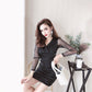Autumn and Winter Bag Hip Sexy Dress Long Sleeves V-neck Mid-length Sweater