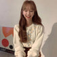 Autumn Small Fresh Embroidered Knitted Cardigan Long-sleeved Jacket Sweet Wild Sweater Women