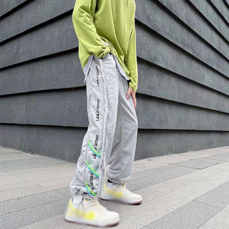 Casual Sports Pants Men's Drawstring Pants Loose Ins Tide Spring and Autumn Straight Trend All-match Sweatpants