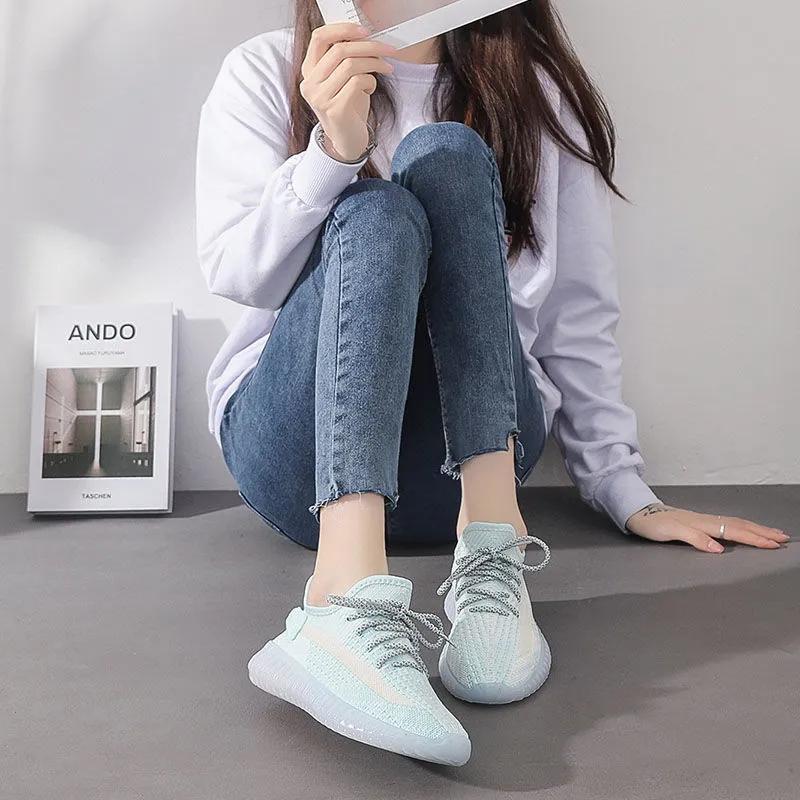 High Quality Women's Summer Sports Shoes Breathable Lightweight Mesh Shoes Students Wild Ins Running Shoes Girls Sneaker