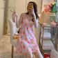 Pajamas female summer student cute sexy suspender nightdress belt chest pad women's home service