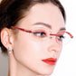 Women's Ultra-light Frameless Reading Glasses Anti-blue Light Radiation Glasses Middle-aged and Elderly High-definition Glasses Eyewear