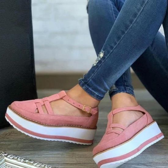 New Women's Shoes Sneakers Buckle Platform Sneakers Women's Shoes Casual Lace Sandals Ladies