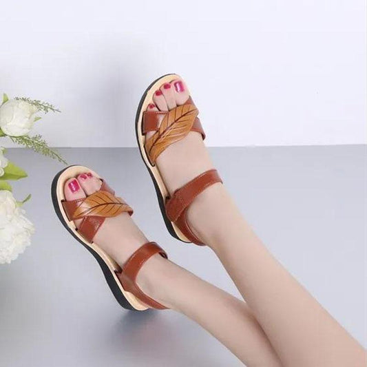 Women's Summer Sandals Flat Low Heel Non-slip Wear-resistant Sandals Outdoor
