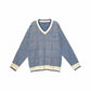 Women's Sweater Autumn and Winter Lazy Wind Pullover Korean Loose V-neck Long-sleeved Knitted Top