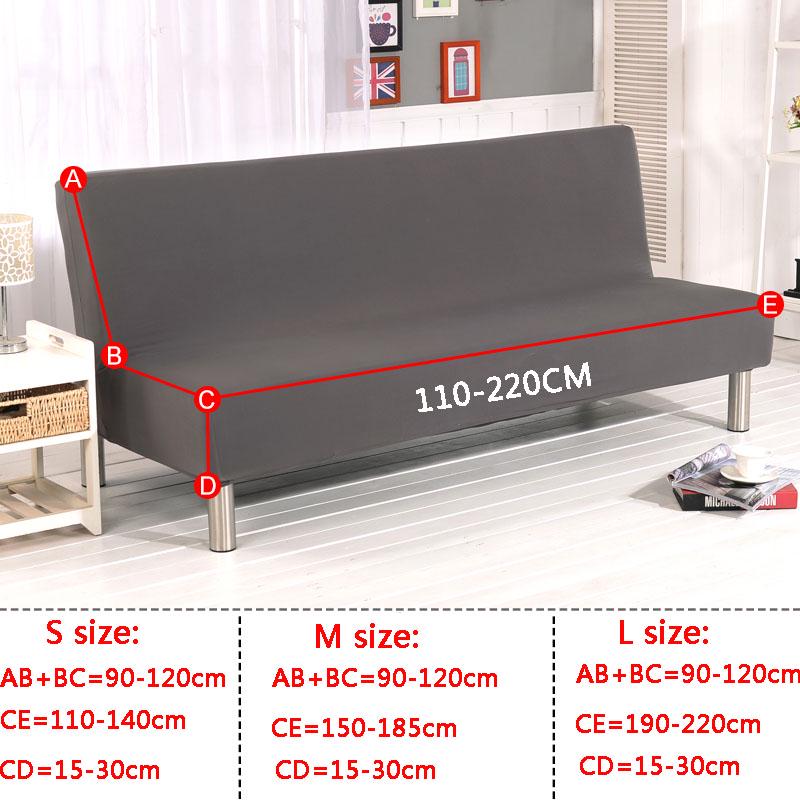 Armless Sofa Bed Cover Modern Simple Universal All-Inclusive Elastic Cover Foldable Sofa Cover