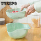 Vegetable Rice Strainer Double Handle Rice Basket Kitchen Fruit Bowl Wash Sieve Strainer