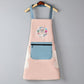 Apron Women's Waterproof and Oil-proof Kitchen Household Hand-wiping Cute Cartoon Cooking Work Men's and Women's Aprons