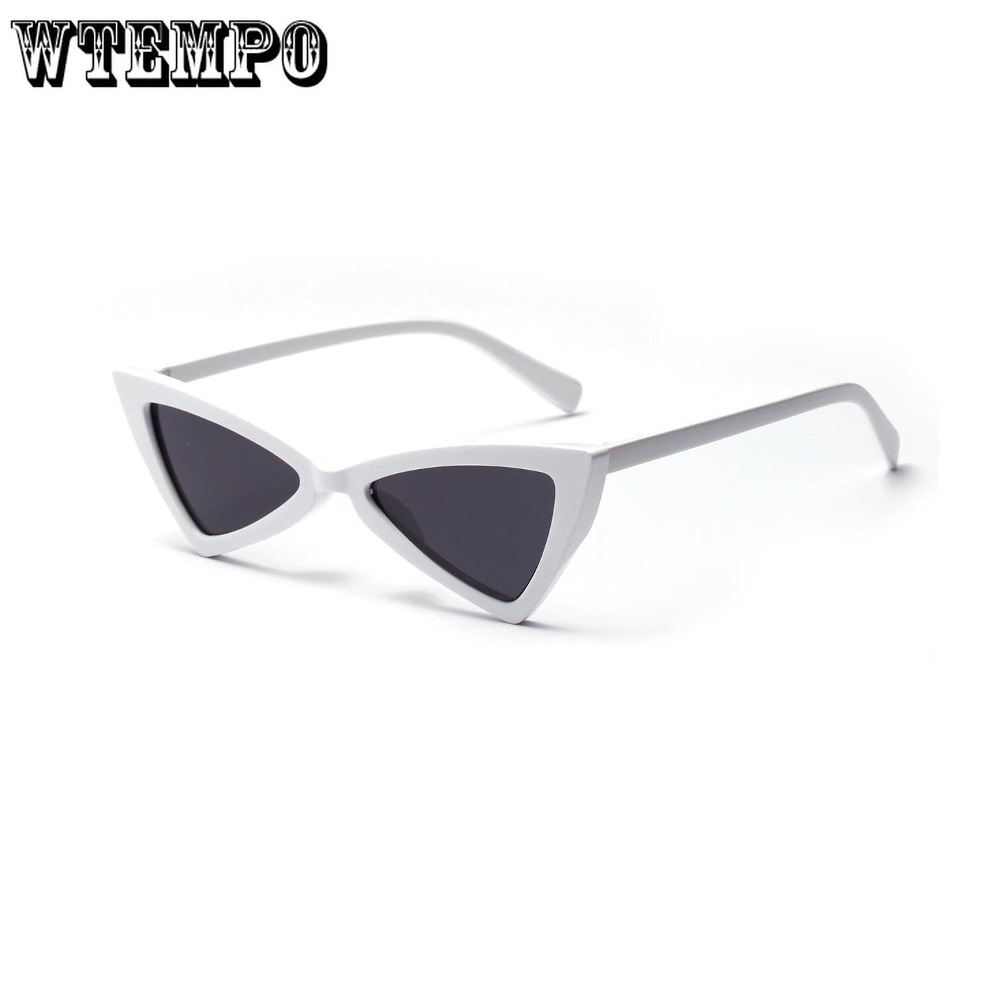 WTEMPO Cat Eyes Transparent Sunglasses Women Transparent Color Frame Glasses