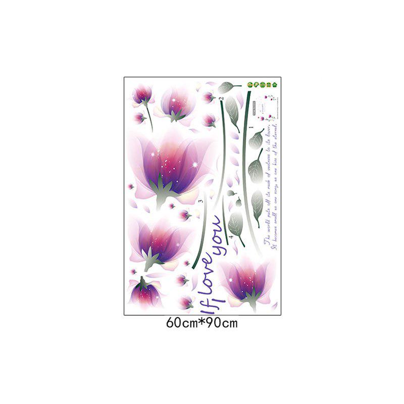 [Wall sticker ]Romantic Love Flower Wall Stickers Home Decor Living Room Bedroom Wall Decals Diy Dec