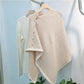 Ladies Shawl Cloak Scarf Autumn Winter Dual-use Irregular Striped Printting Scarf Shawl Korean Style All Match Buttons Keep Warm