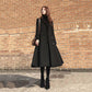 Coat Female 2019 Black Long Paragraph Over The Knee Coat Winter Double-breasted Woolen Coat Jacket