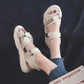 Sports Sandals Women's Soft Sole Lightweight Korean Fashion Sandals Student Velcro Beach Shoes