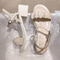 Summer Fairy Style Fashion All-match High-heeled Shoes Women's Thick Heel Buckle Belt with Skirt Fashion Sandals