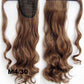 24" Long Wavy Wrap Around Clip In Ponytail Hair Extension Synthetic Natural Wave Pony Tail Fake Hair