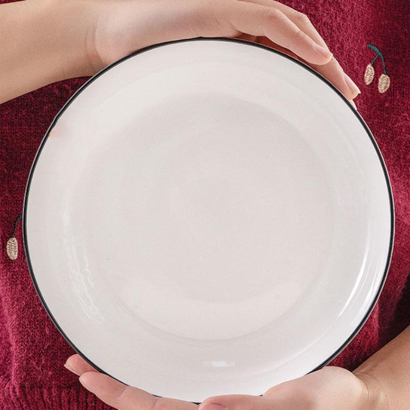 Japanese-style Ceramic Dishes Set Ins Style Simple Dishes Net Red Tableware Personality Household Dining Tableware Combination