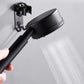 1PS Stainless Steel Pressurized Shower Head Shower Bath Shower Rain Hand-held Shower Head Black Suit