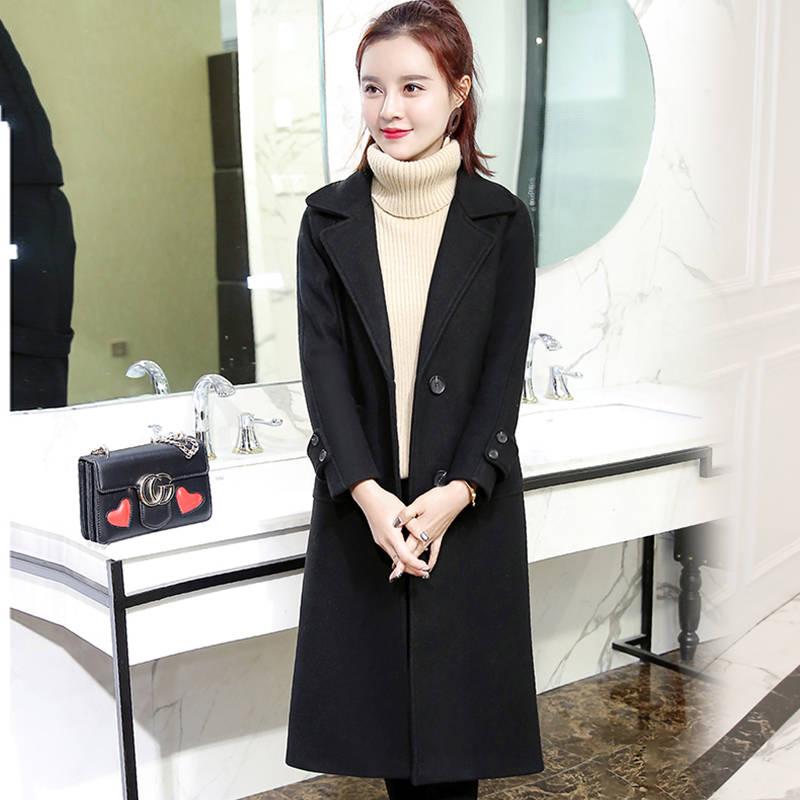Overcoat Women Outerwear Long Slim Blend Jacket Wool Coat Autumn Cashmere Clothes Warm Tops