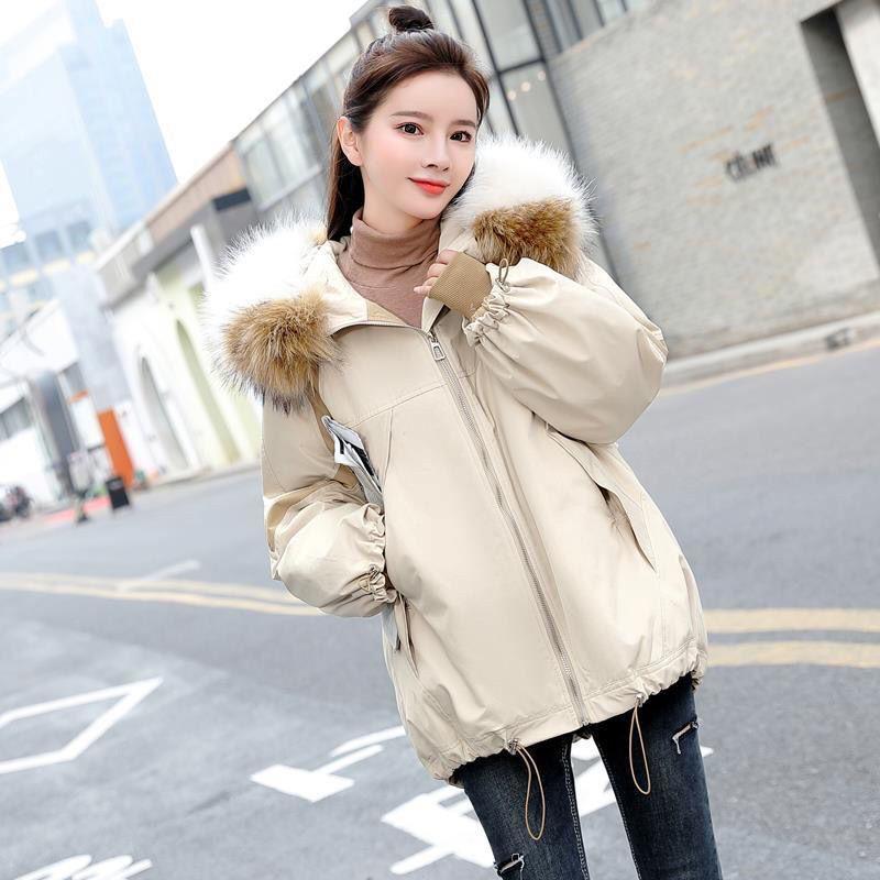 Winter Fashion Trend Women's Short Korean Style Loose Western Style Bread Jacket Thicken Warm Cotton