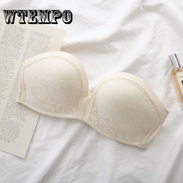 Women Sexy Bra Push-Up One-Piece Seamless Brassiere Fashion Invisible Silicone