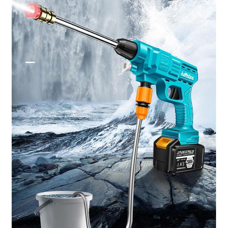 Electric High-pressure Water Gun Set Portable Wireless Car Washing Machine Dirt Cleaning Machine Watering Artifact