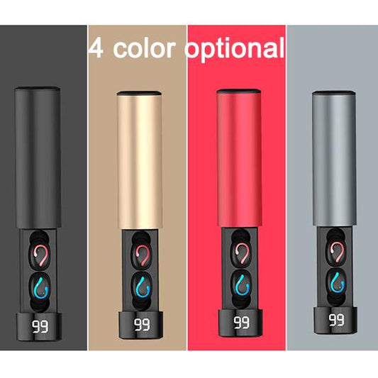 HIFI Slider Headphone Bluetooth Earphones Mini LED Display 3500mah Power Bank Sport Wireless Headset