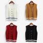 Twist Knitted Vest Women's V-neck Cardigan Spring and Autumn Korean Loose Thick Wool Vest Sleeveless Sweater Jacket