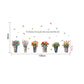 [sticker ]Retro Iron Bucket Potted Wall Stickers Home Decor Living Room Bedroom Kitchen Window Art