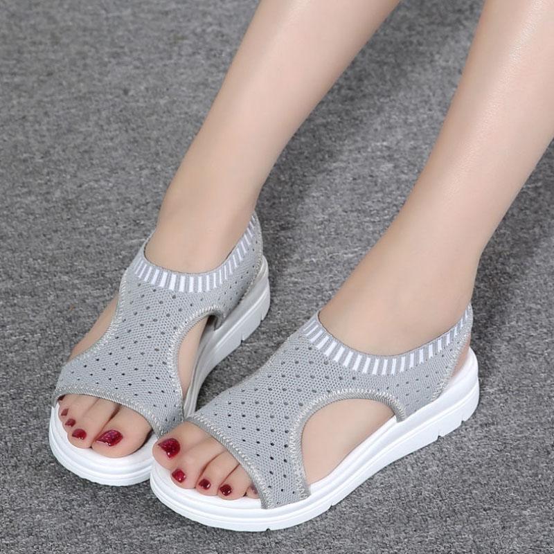 Summer Womens Sandals Platform Breathable Peep Shoes Comfortable Shopping Walking Shoes