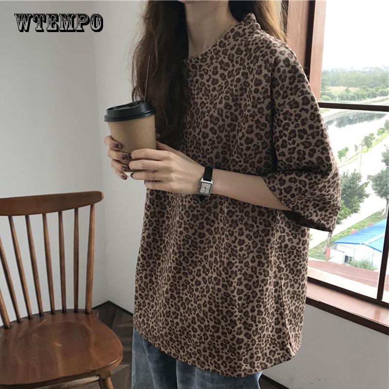 WTEMO Leopard Print T Shirt Women  Fur Shirt  tshirt Mens Casual Fitness Tees Tops Lion t-shirt