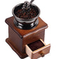 Wooden Handmade Coffee Beans Grinding Manual Grinder Machine Retro Wood Design Hand Coffee Burr Mill Manual Bean Grinder
