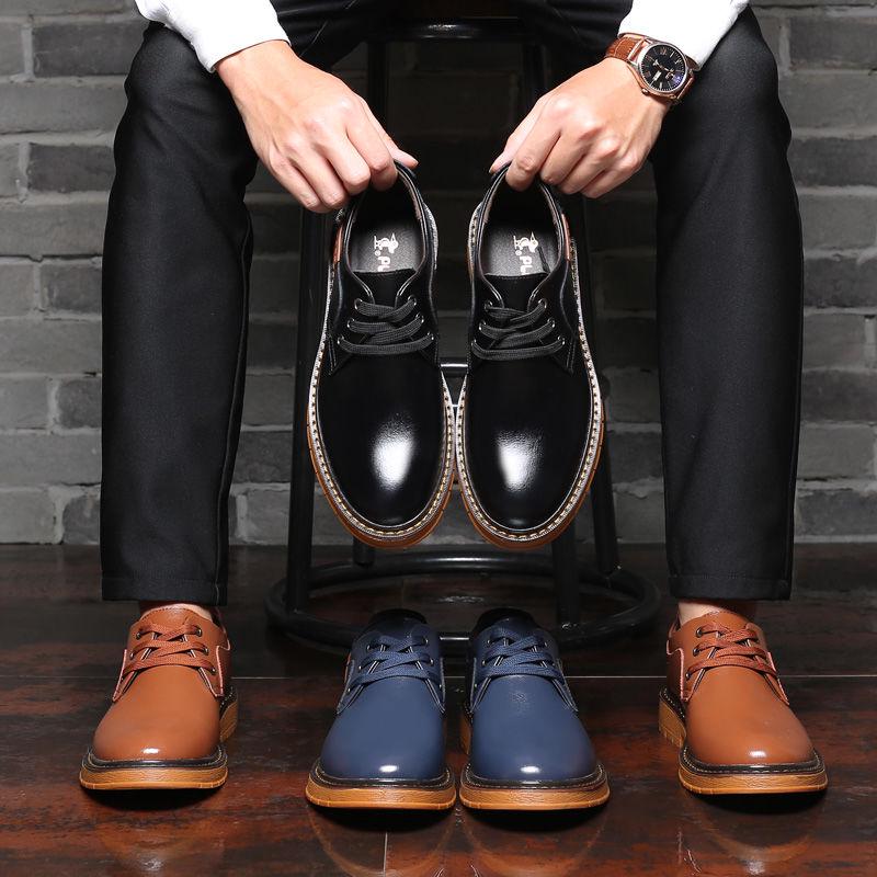Pointed Toe Mens Leather Shoes Flats  Design Soft Comfortable Breathable Buckles For Decoration