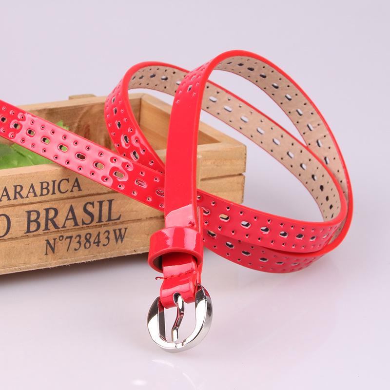 Women's Belts Hollow Korean Casual Fashion Punching Thin Belt Ladies Belt